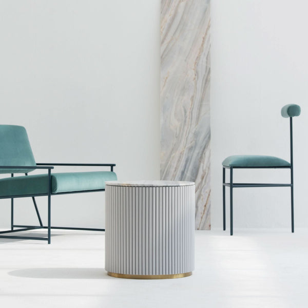 CROWN SIDE TABLE - MARBLE