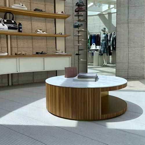 INFINITY COFFEE TABLE - WOOD/BRASS