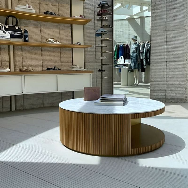 INFINITY COFFEE TABLE - MARBLE/BRASS