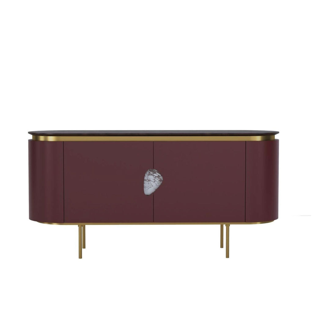 KURVA SIDEBOARD, MARBLE HANDLE