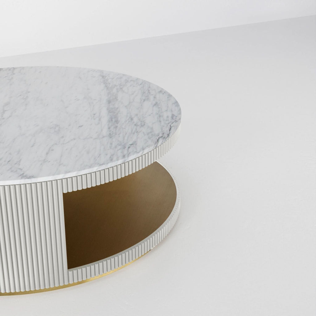 INFINITY COFFEE TABLE - MARBLE/BRASS