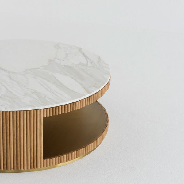 INFINITY COFFEE TABLE - MARBLE/BRASS