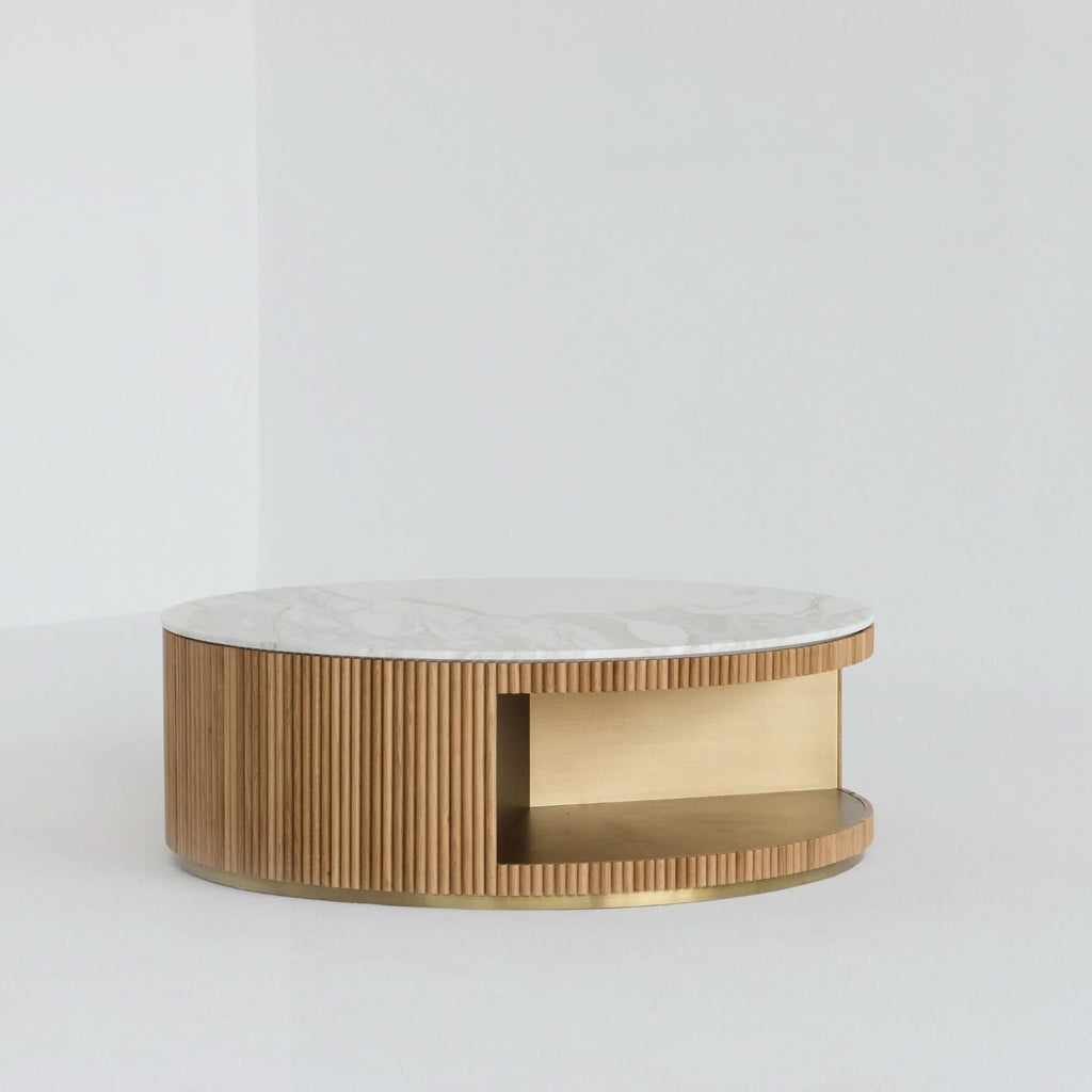 INFINITY COFFEE TABLE - MARBLE/BRASS