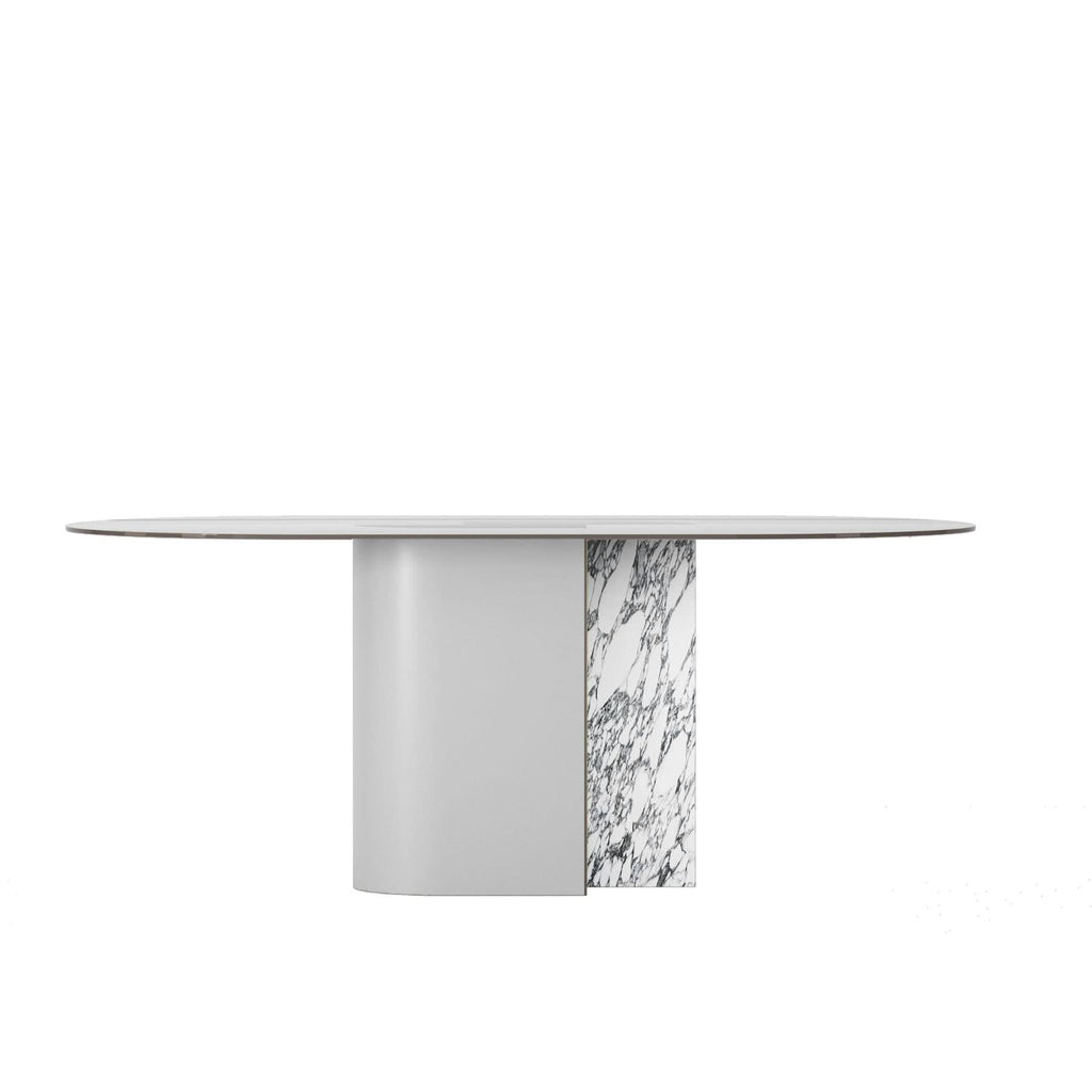 TECTONIC CONSOLE, GLASS OVAL