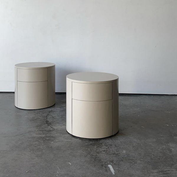 DRUM BEDSIDE TABLE