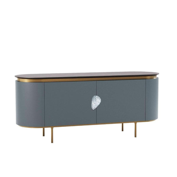 KURVA SIDEBOARD, MARBLE HANDLE