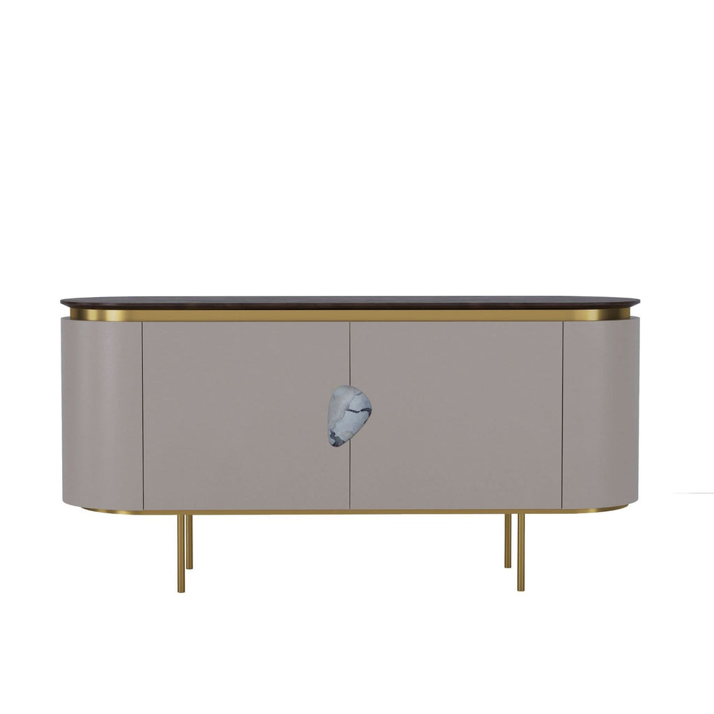 KURVA SIDEBOARD, MARBLE HANDLE