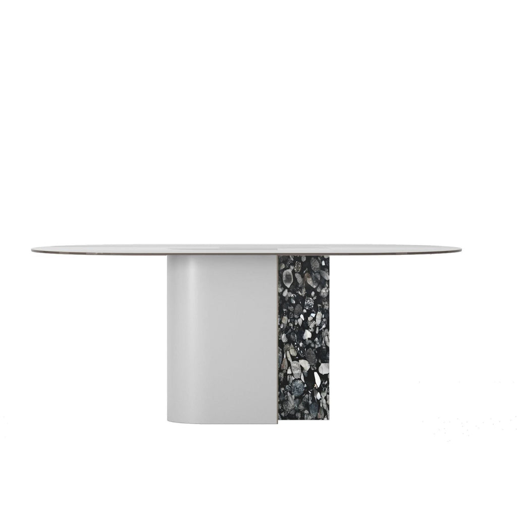 TECTONIC CONSOLE, GLASS OVAL