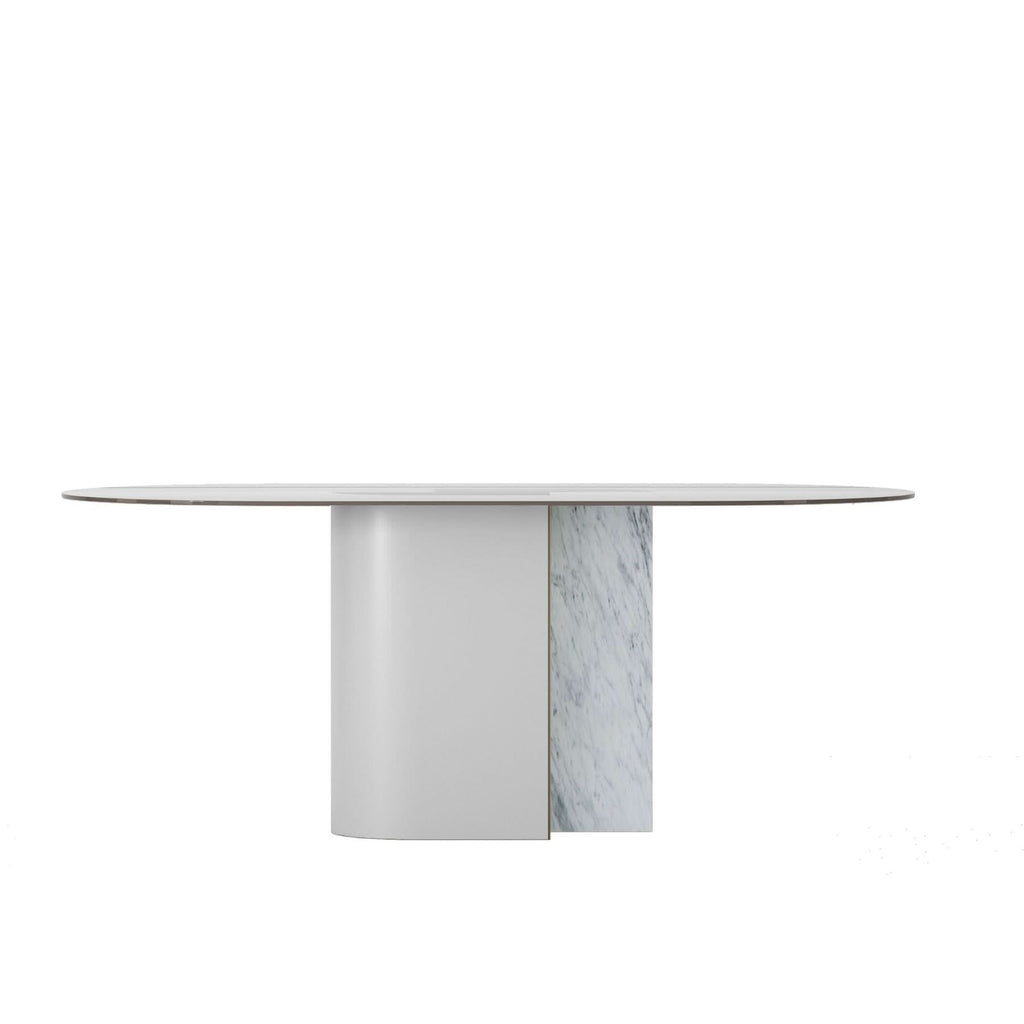 TECTONIC CONSOLE, GLASS OVAL
