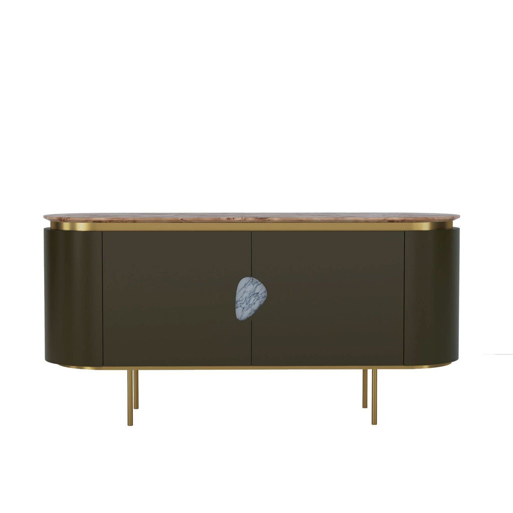 KURVA SIDEBOARD, MARBLE HANDLE