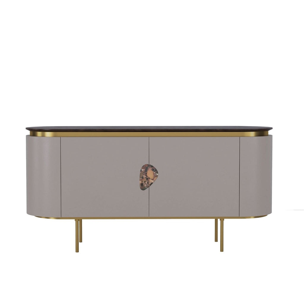 KURVA SIDEBOARD, MARBLE HANDLE