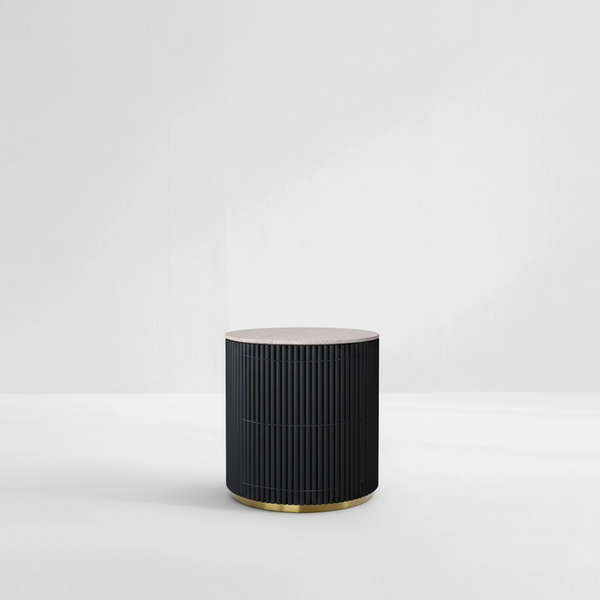 CROWN BEDSIDE TABLE - MARBLE