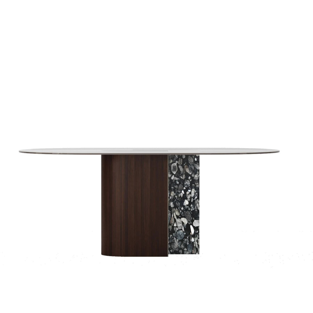 TECTONIC CONSOLE, GLASS OVAL