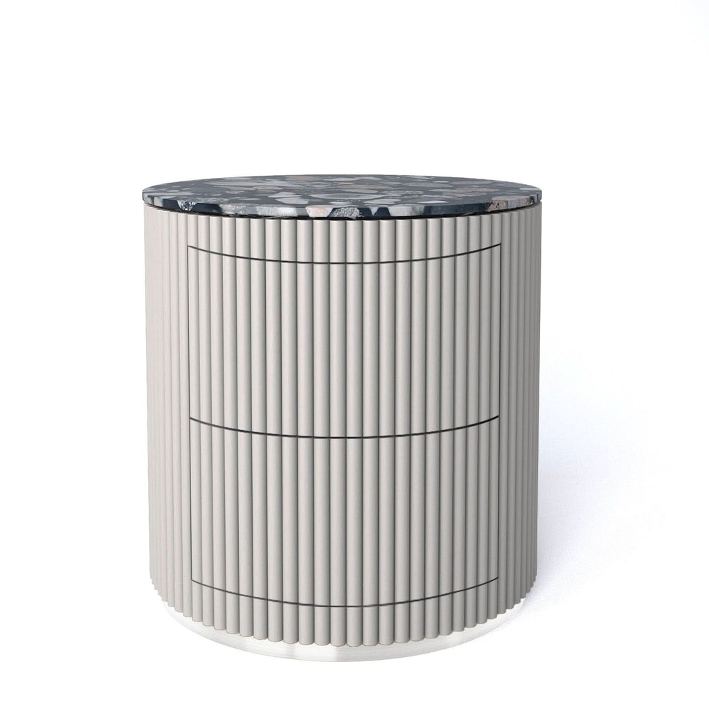 CROWN BEDSIDE TABLE - MARBLE