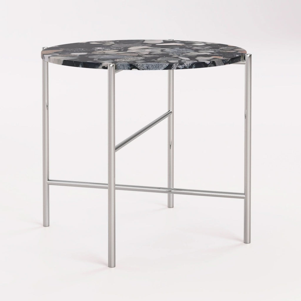 GRACE SIDE TABLE - MARBLE/BRASS