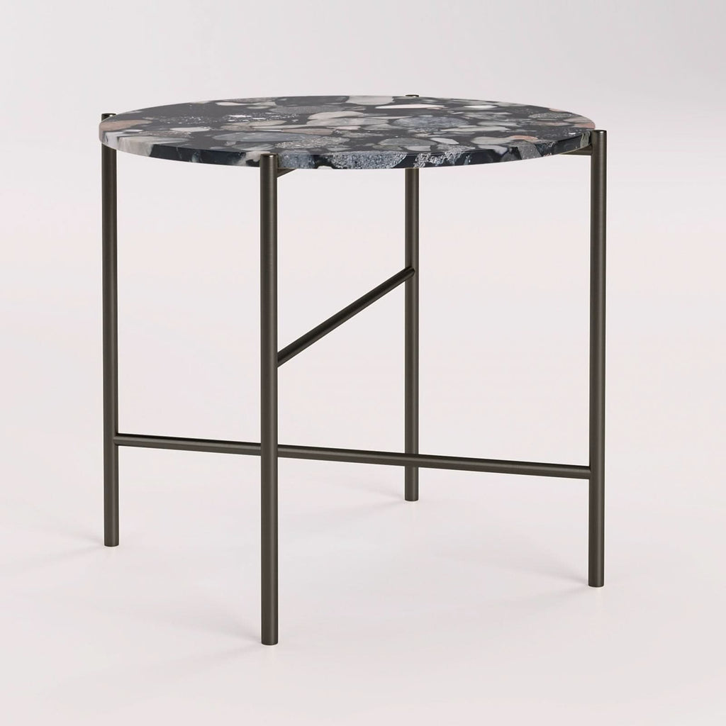GRACE SIDE TABLE - MARBLE/BRASS