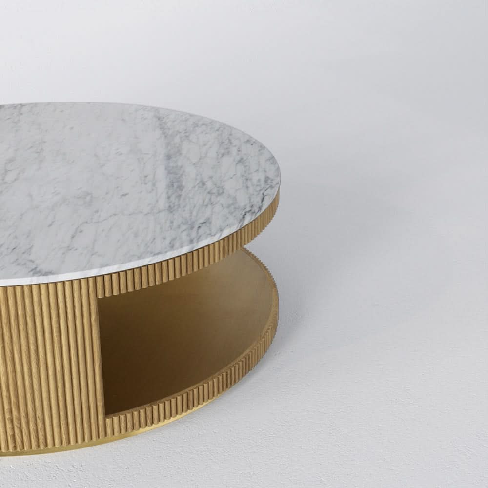 INFINITY COFFEE TABLE - MARBLE/BRASS