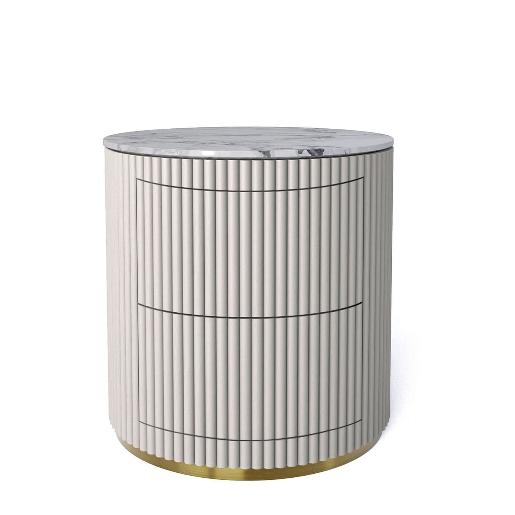 CROWN BEDSIDE TABLE - MARBLE