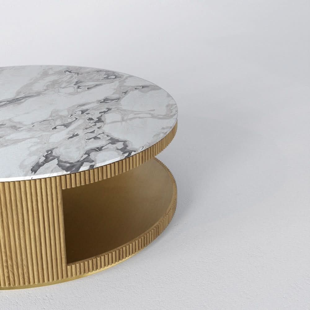 INFINITY COFFEE TABLE - MARBLE/BRASS