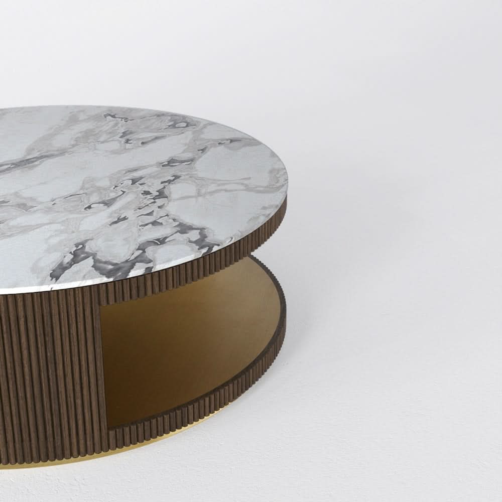 INFINITY COFFEE TABLE - MARBLE/BRASS