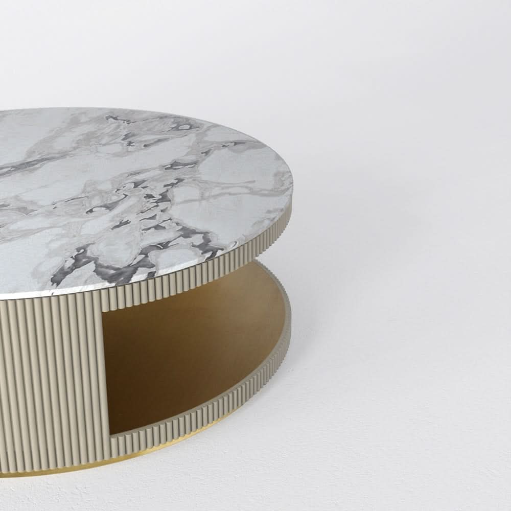 INFINITY COFFEE TABLE - MARBLE/BRASS