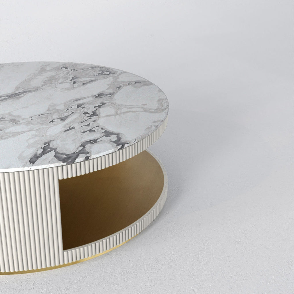 INFINITY COFFEE TABLE - MARBLE/BRASS