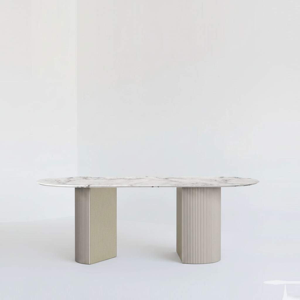 GUILD TABLE, MARBLE/COLOR - OBROUND