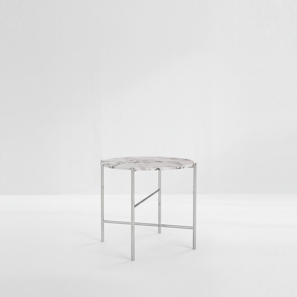 GRACE SIDE TABLE - MARBLE/BRASS