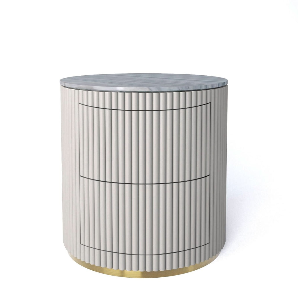 CROWN BEDSIDE TABLE - MARBLE