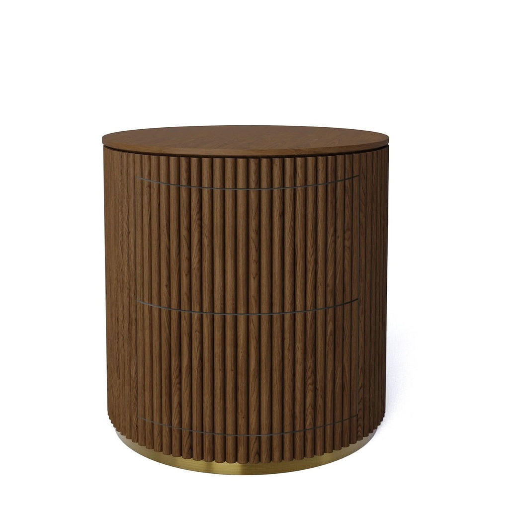 CROWN BEDSIDE TABLE - WOOD