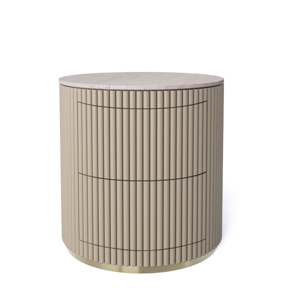 CROWN BEDSIDE TABLE - MARBLE
