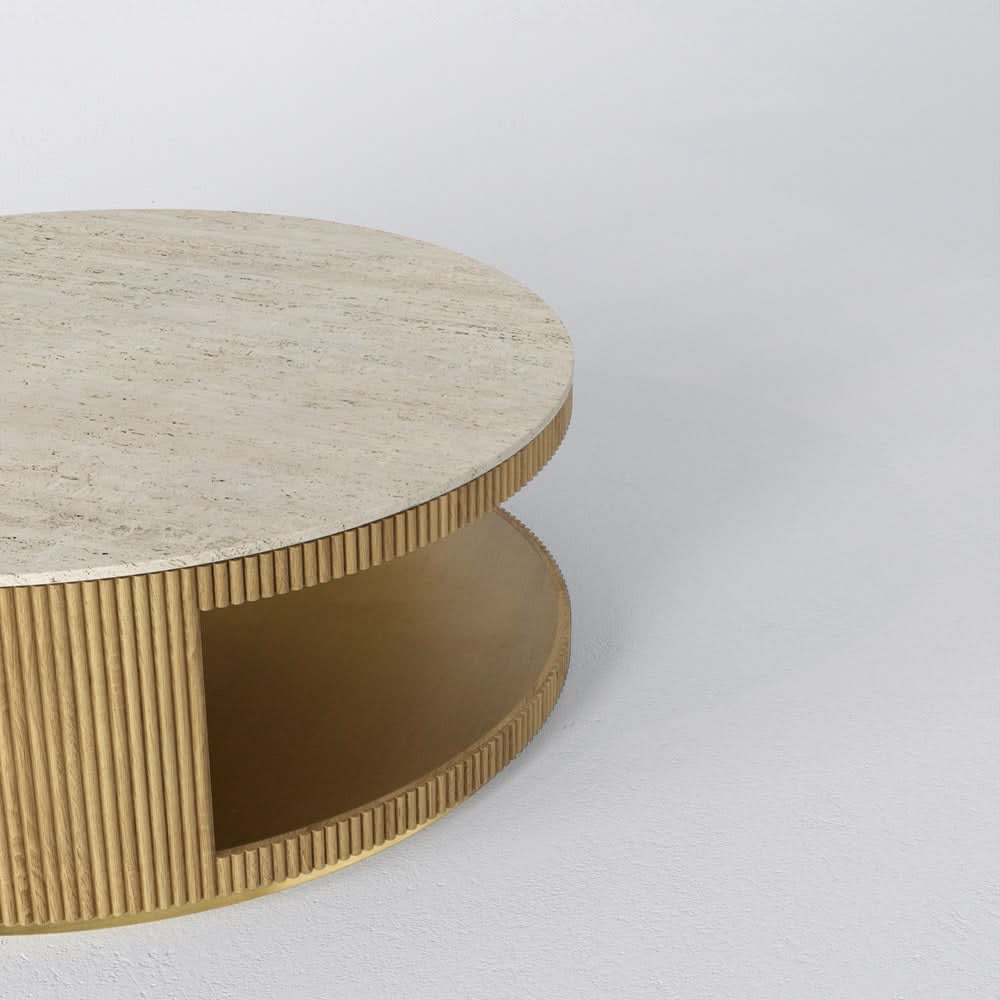 INFINITY COFFEE TABLE - MARBLE/BRASS