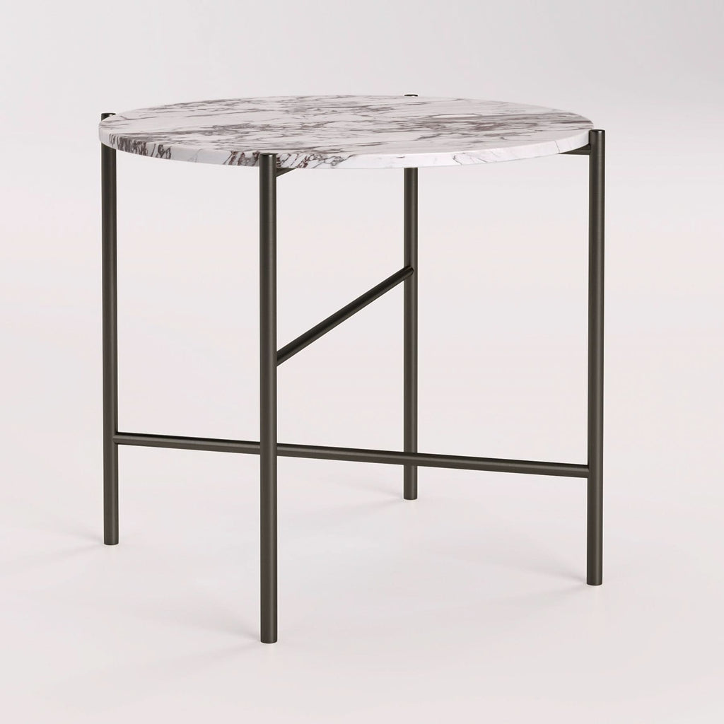 GRACE SIDE TABLE - MARBLE/BRASS
