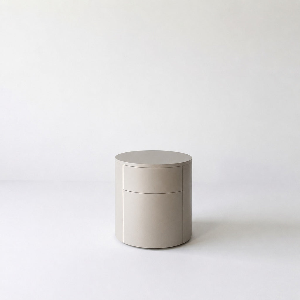 DRUM BEDSIDE TABLE