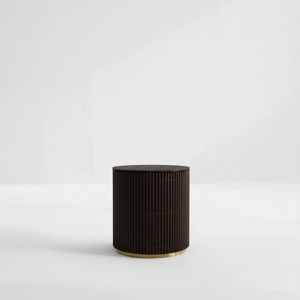 CROWN BEDSIDE TABLE - WOOD