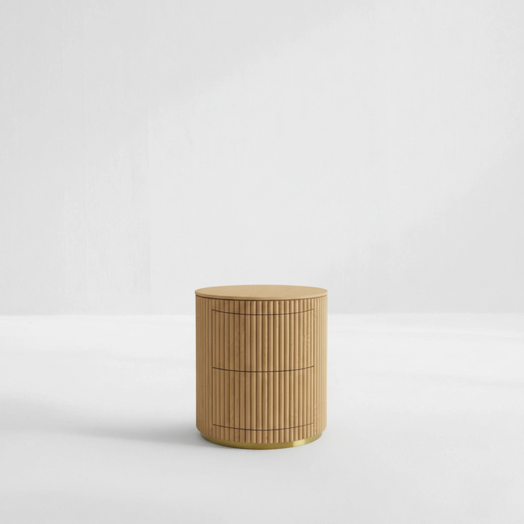 CROWN BEDSIDE TABLE - WOOD