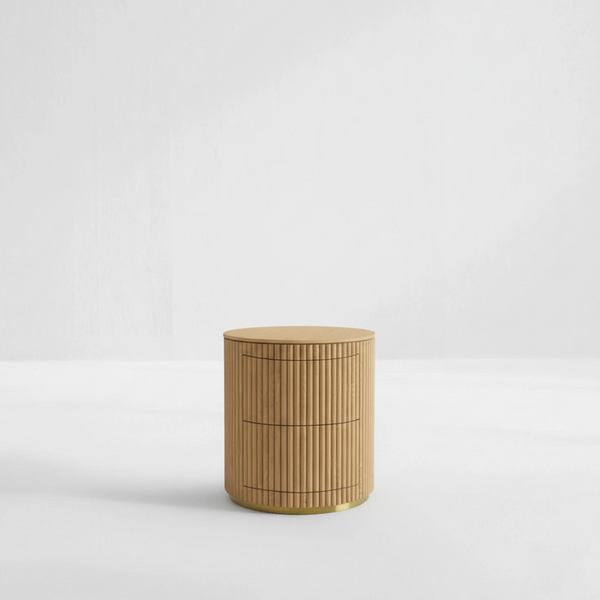 CROWN BEDSIDE TABLE - WOOD
